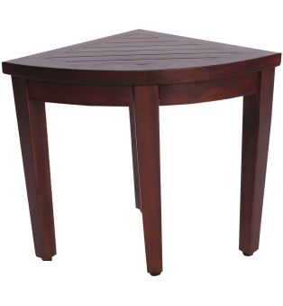 Oasis Bathroom Teak Corner Shower Seat Stool Chair Bench