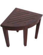 Oasis Bathroom Teak Corner Shower Seat Stool Chair Bench